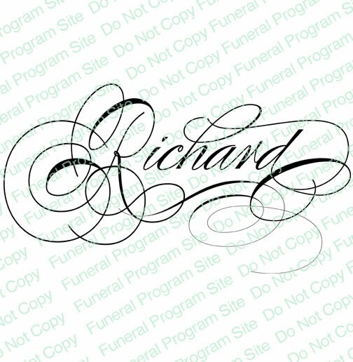 Richard Name Word Art.