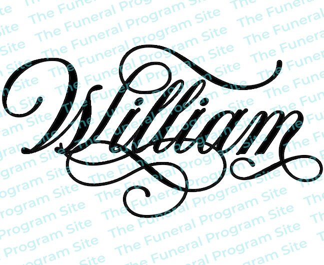 William Name Word Art.
