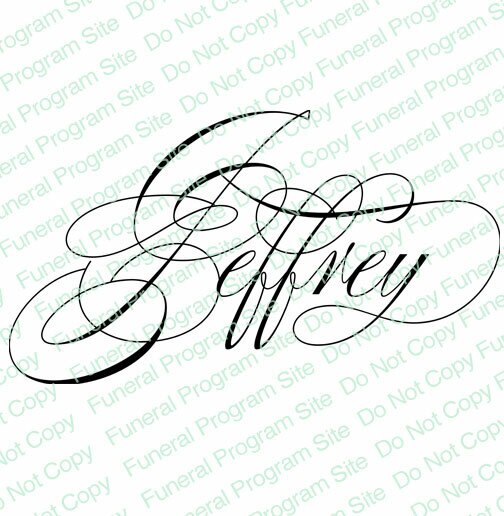 Jeffrey Word Art Name Design.