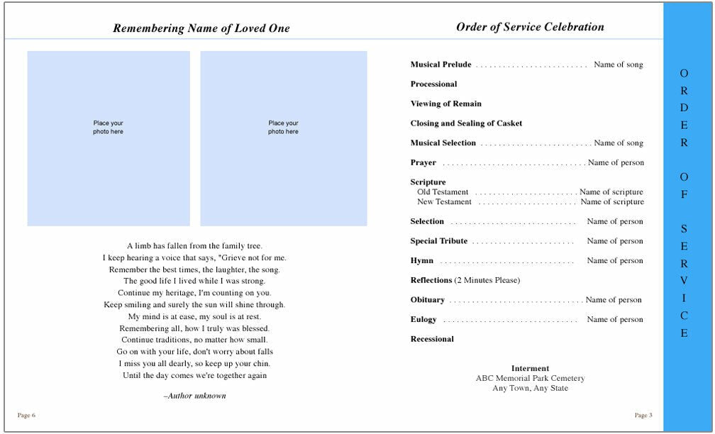 Golfer 8-Sided Graduated Program Template.