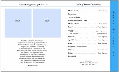 Golfer 8-Sided Graduated Program Template.