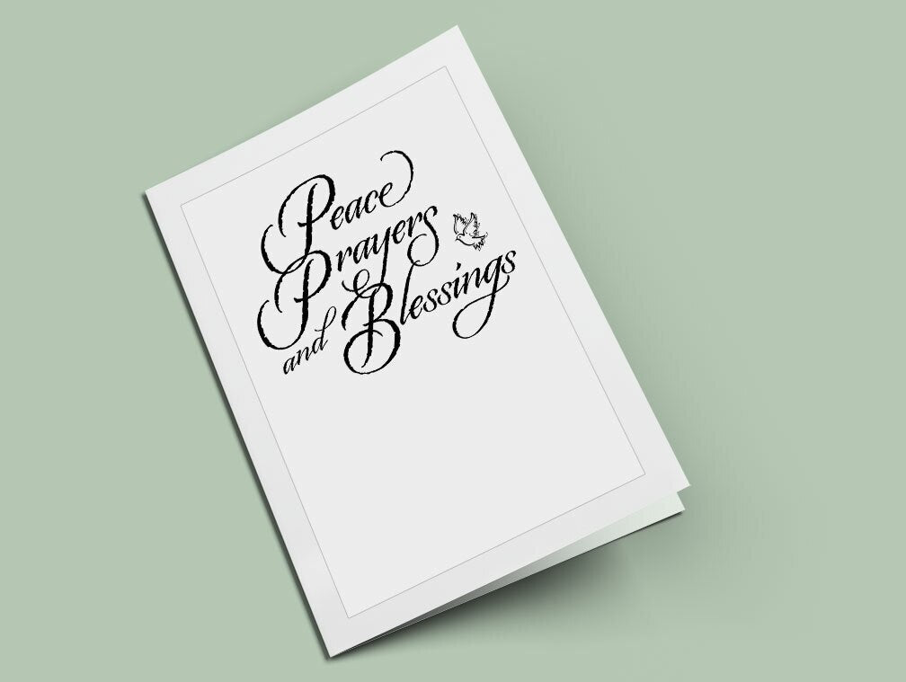 Peace Prayers Blessings Word Art.
