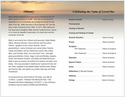 Kenya Funeral Program Template.