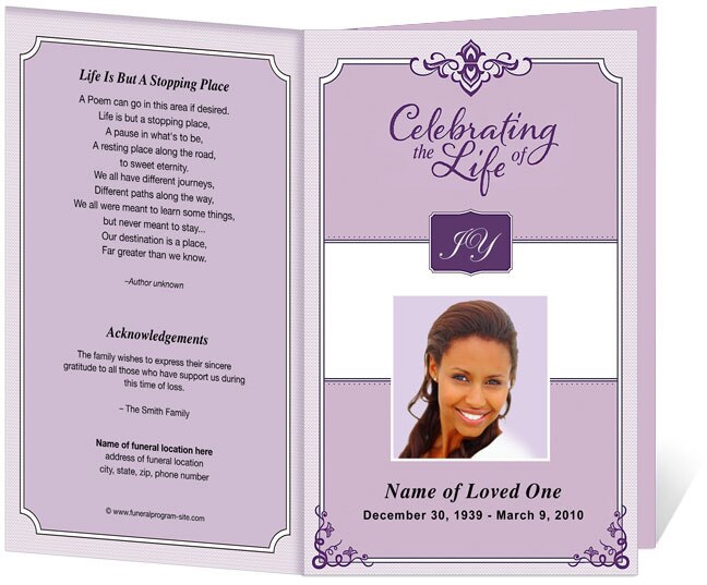 Celebrity Funeral Program Template.