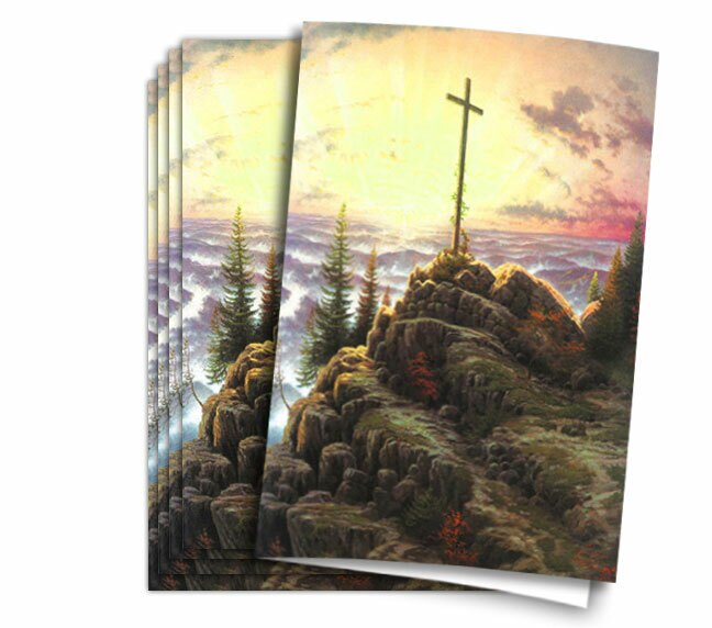 Thomas Kinkade Sunrise Funeral Program Paper (Pack of 25).