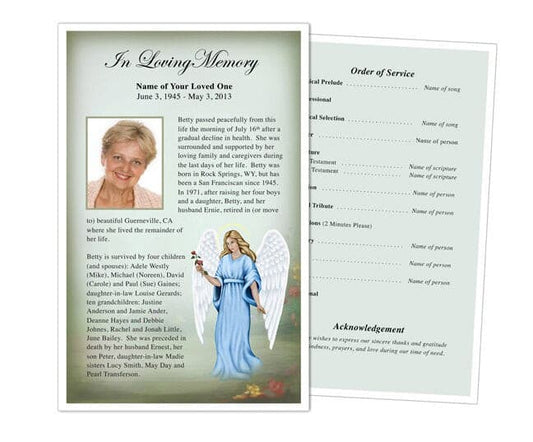 Charity Funeral Flyer Template.