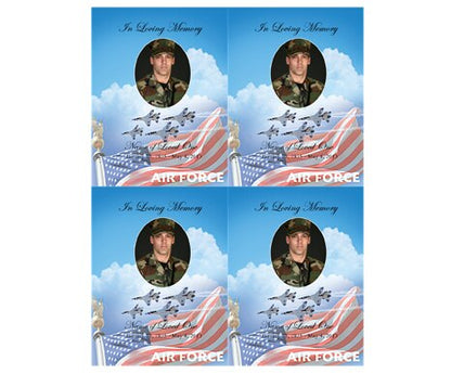 Air Force Small Memorial Card Template.