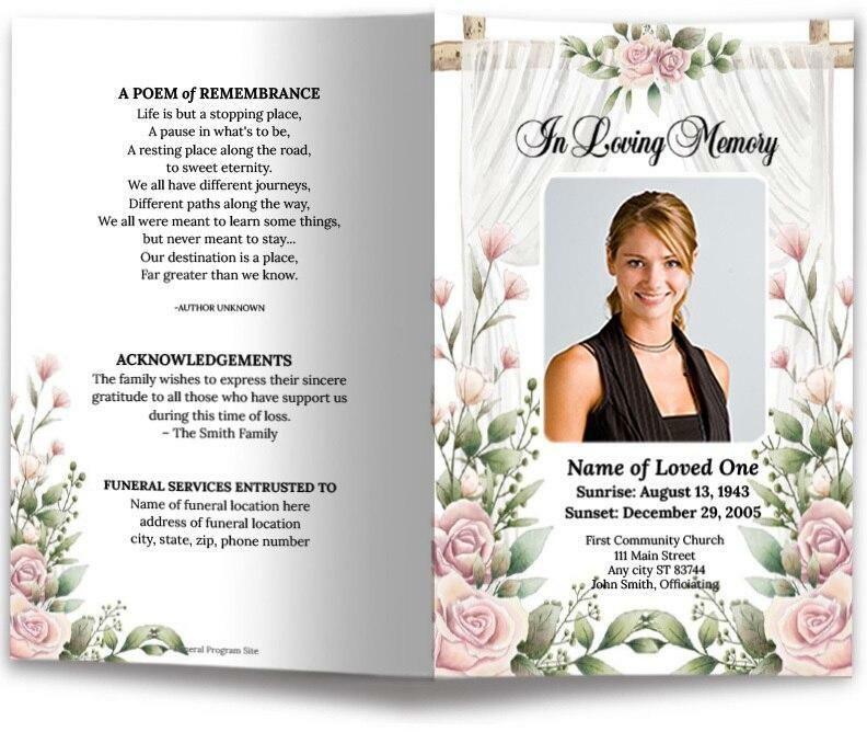 Viola Funeral Program Template.