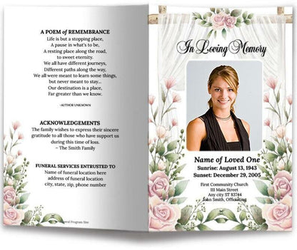 Viola Funeral Program Template.
