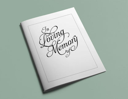 In Loving Memory Of Funeral Program Title.