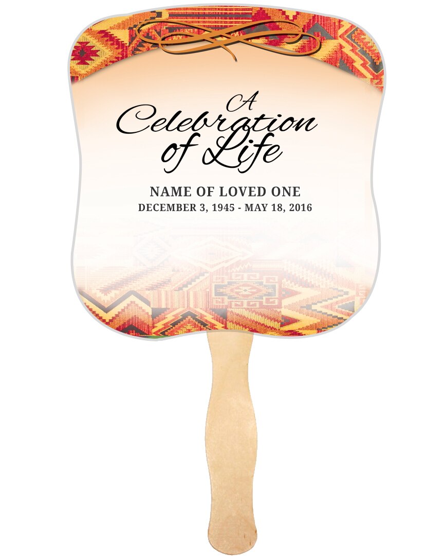 Impala Cardstock Memorial Fan With Wooden Handle (Pack of 10).