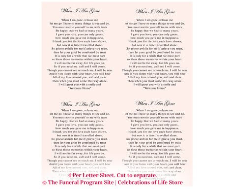 Jasper Small Memorial Card Template.