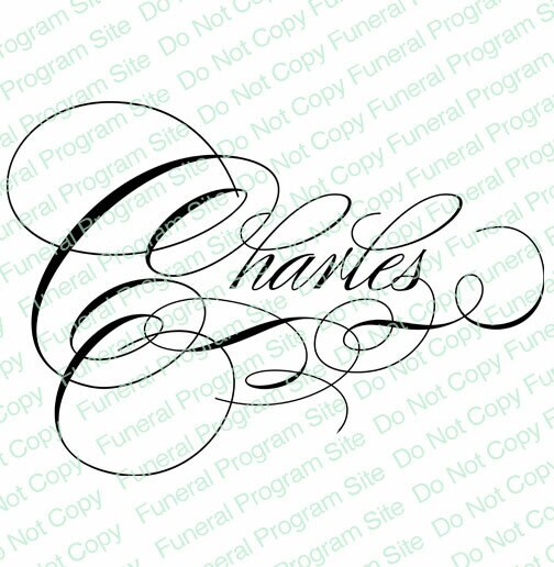 Charles Name Word Art.