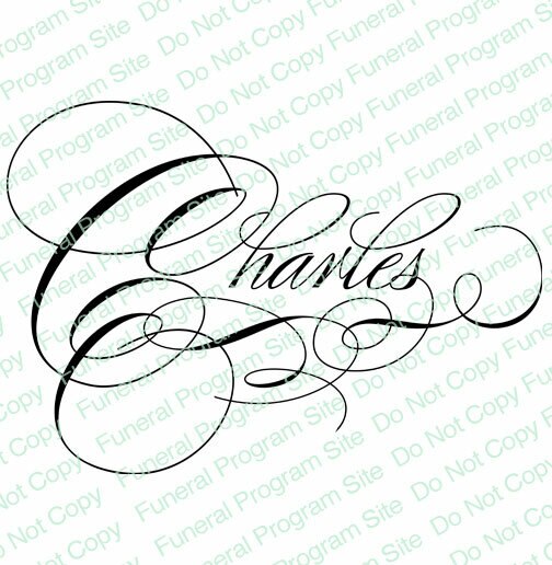 Charles DIY Word Art Name Design | Funeral Program Site – Funeral ...