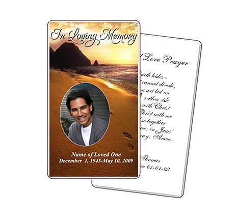 Footprints Prayer Card Template.