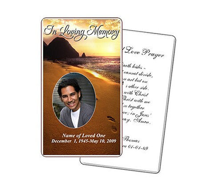 Footprints Prayer Card Template.