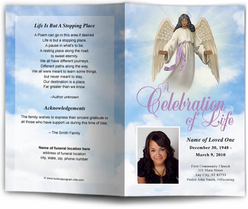 Holy Funeral Program Template.