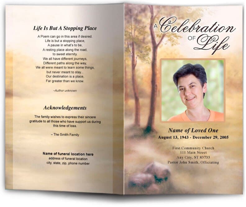 Legacy Funeral Program Template.