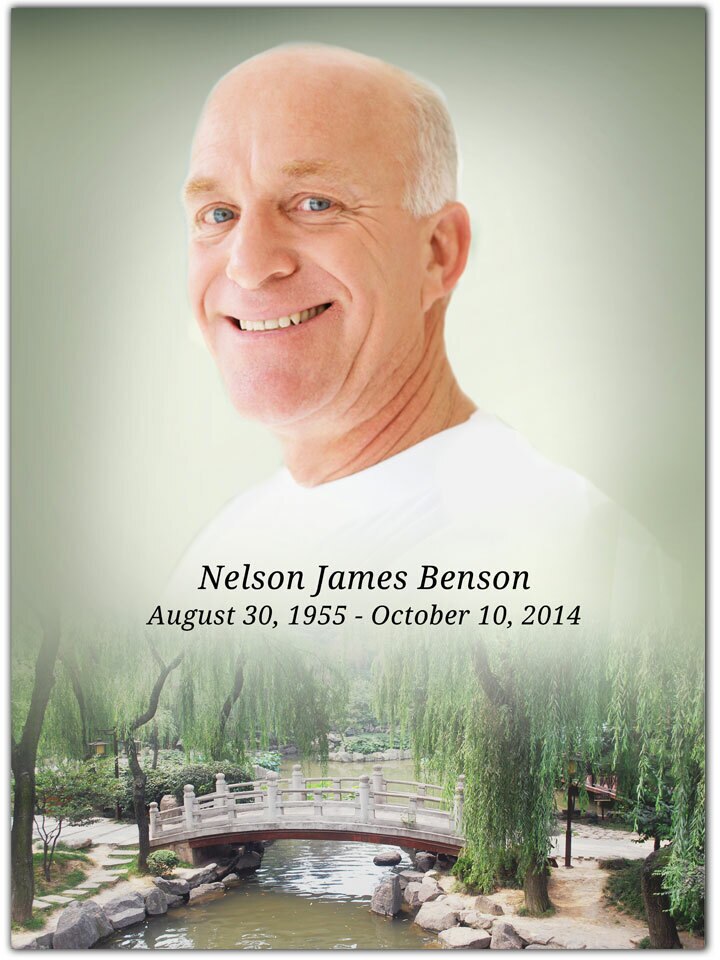 Bridge Funeral Memorial Poster Portrait.