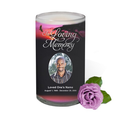 Imagine Personalized Glass Memorial Candle.