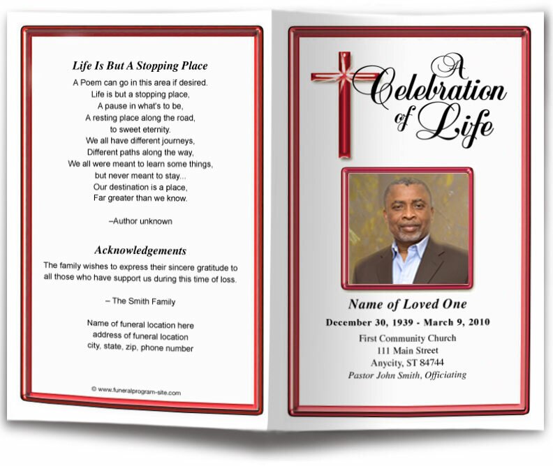 Embassy Funeral Program Template.