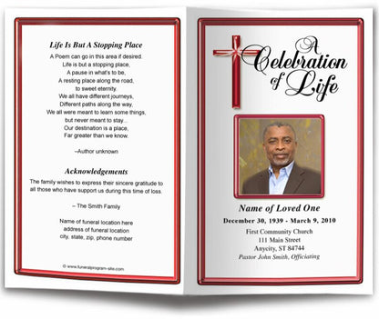 Embassy Funeral Program Template.