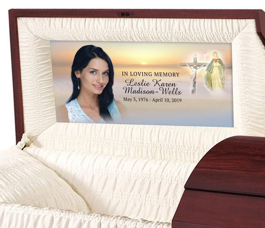 Custom Casket Panel Insert - Vision Design.
