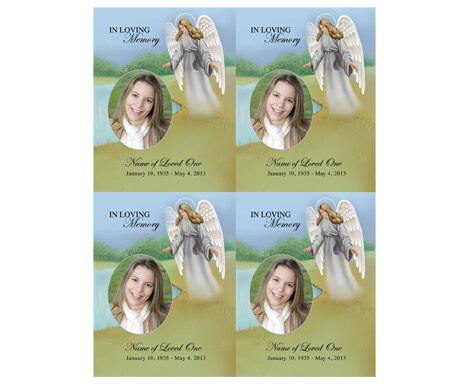 Eve Small Memorial Card Template.