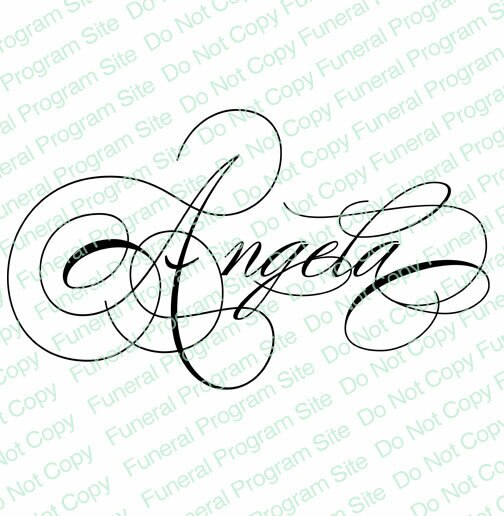 Angela Name Word Art.