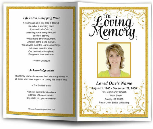 Affinity Funeral Program Template.