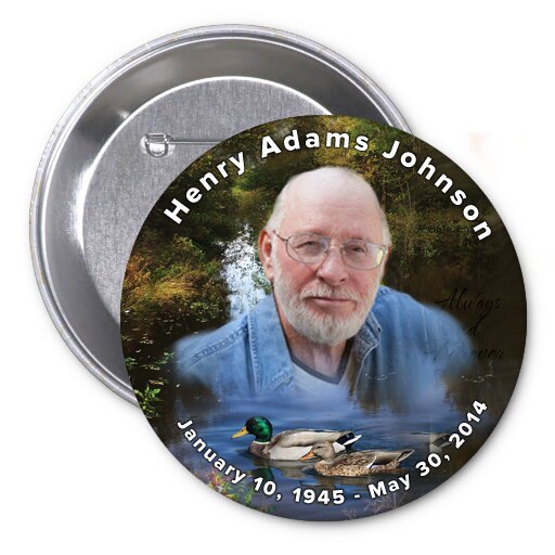 Duck Pond Memorial Button Pin (Pack of 10).
