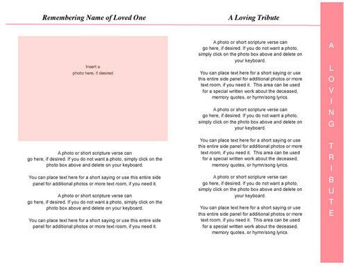 Rosy 8-Sided Graduated Program Template.