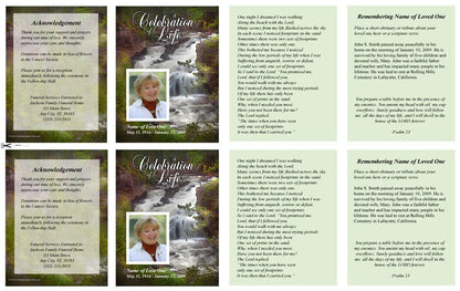 Graceful Memorial Card Template.