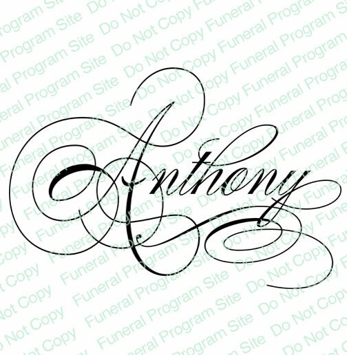 Anthony Name Word Art Name Design | Funeral Program Site – Funeral ...