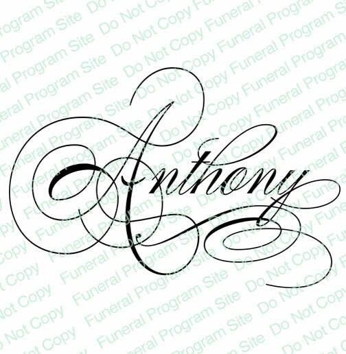 Anthony Name Word Art.