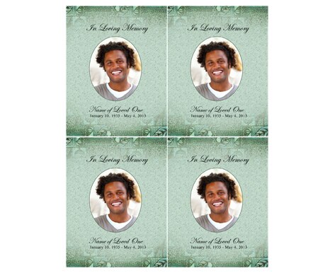 Kwanzaa Small Memorial Card Template.