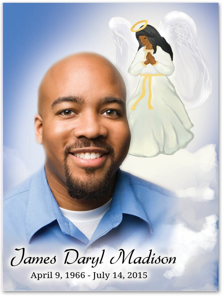 Angel Funeral Memorial Poster Portrait Funeral ProgramSite Funeral Programs & Templates