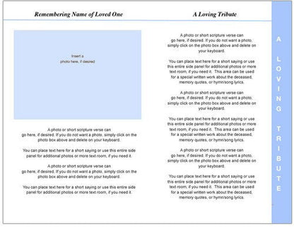 Promise 8-Sided Funeral Graduated Program Template.