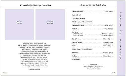 Amethyst 8-Sided Graduated Program Template.