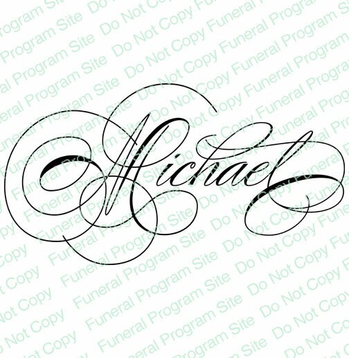 Michael Word Art Name Design.