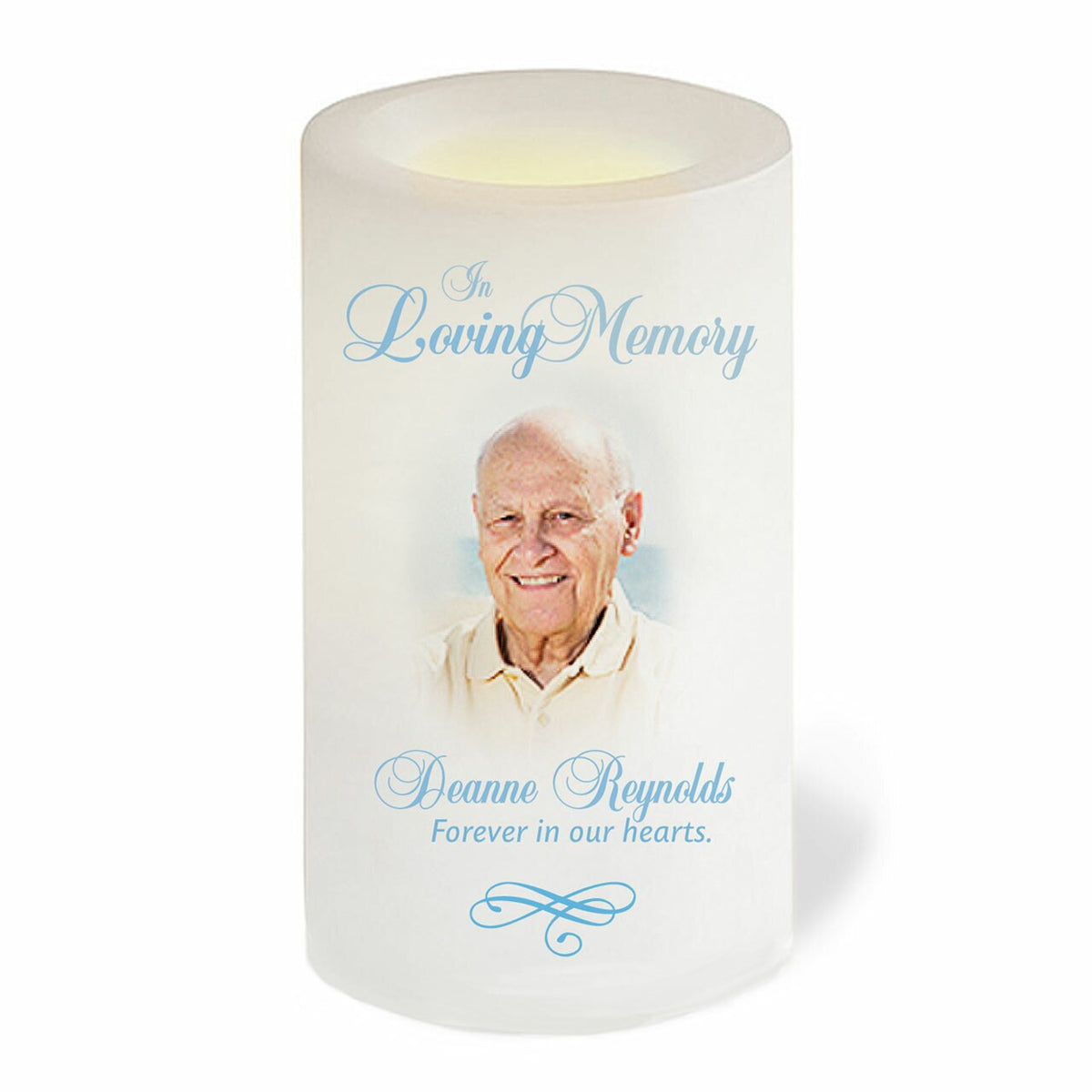 Funeral Led Simple Personalized Flameless LED Memorial Candle – Funeral Program ...
