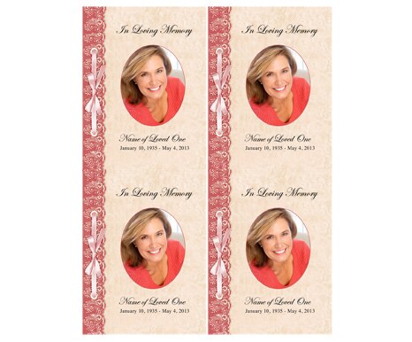 Jasper Small Memorial Card Template.