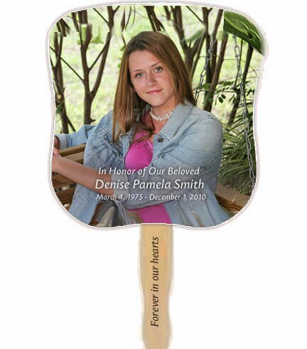 Custom Personalized Hour Glass Memorial Fan (Pack of 10).
