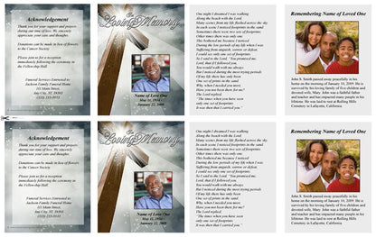 Eternal Small Memorial Card Template.