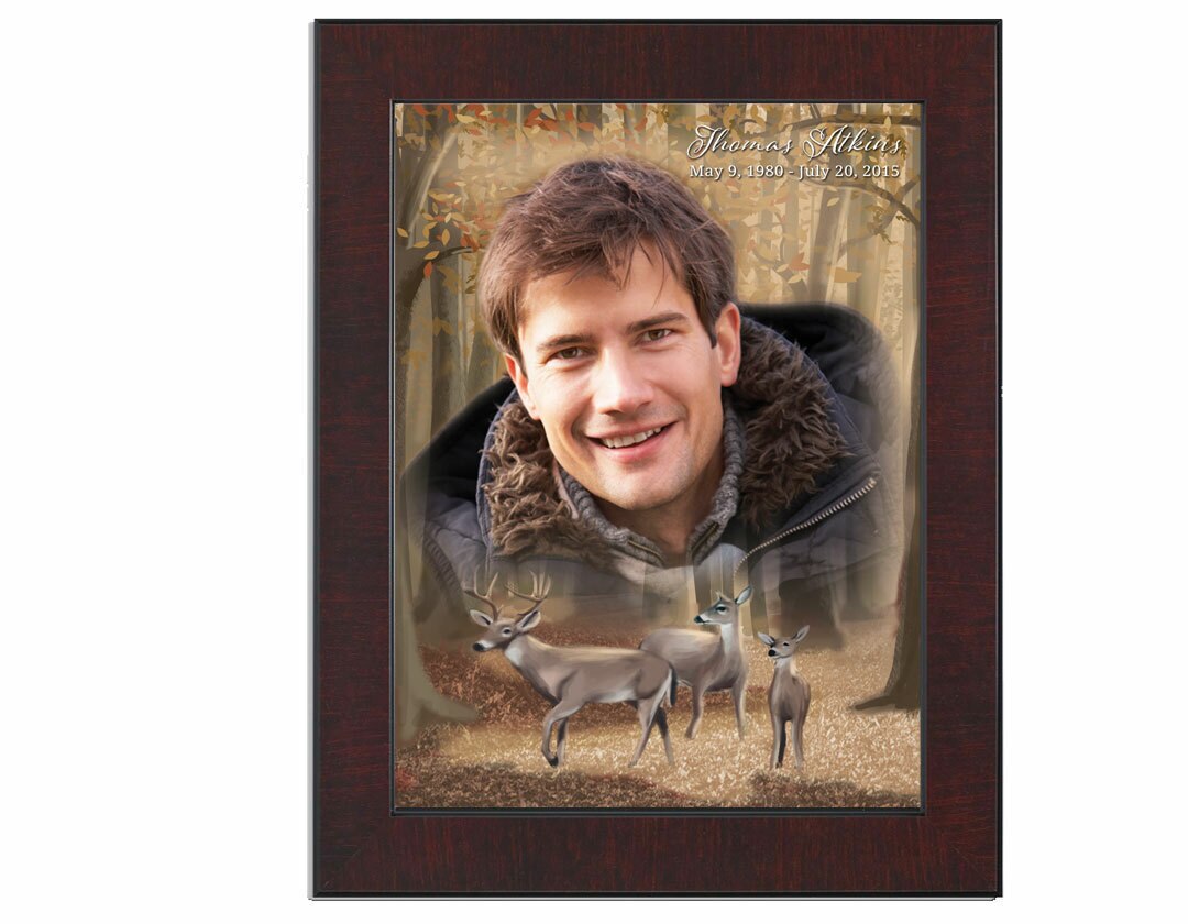 Deer Funeral Memorial Poster Portrait.