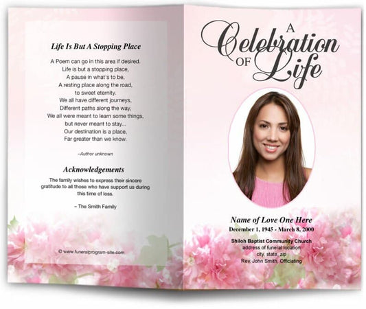 Garland Funeral Program Template.