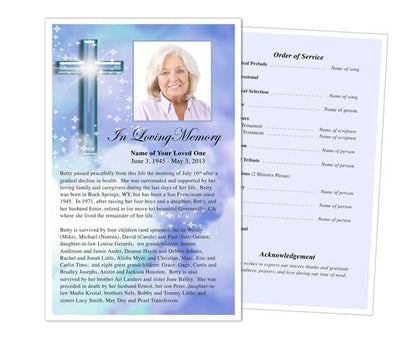 Adoration Funeral Flyer Template.