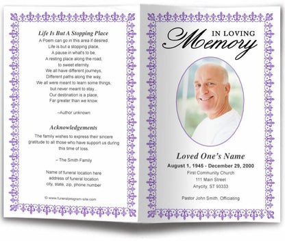 Lexington Funeral Program Template.