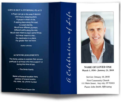 Vertical Funeral Program Template.