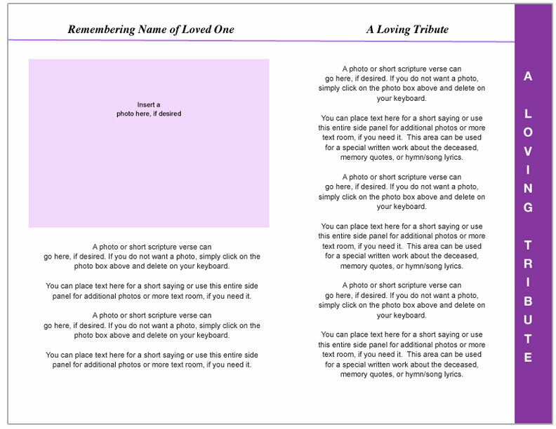 Twilight Tabloid 8-Sided Graduated Program Template.